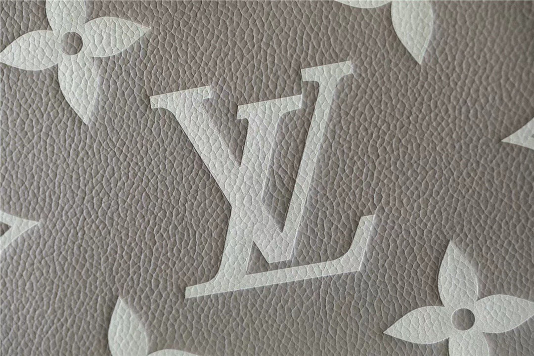 LV Bagatelle Monogram Empreinte Tourterelle Gray / Creme Beige For Women, Shoulder And Crossbody Bags 22cm/8.7in LV M46112