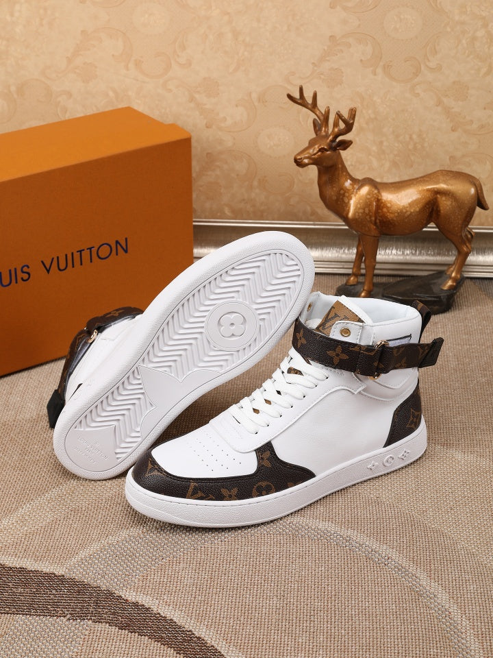 BL - LUV High Top White Brown Sneaker