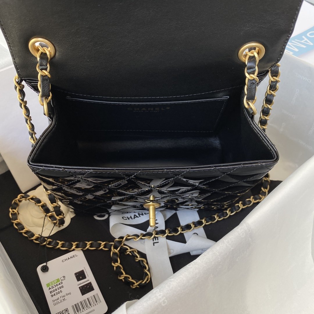 ChanelSmall Floor Pack Black For Women, Women’s Bags 7.6in/19.5cm AS3649 B09577 94305
