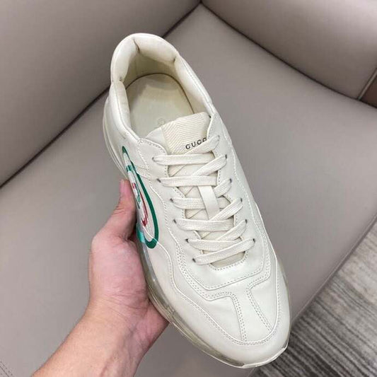 BL-GCI Ivory Leather Rhyton Square Logo Sneaker 049