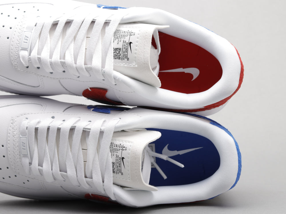 BL - AF1 White red blue snake pattern