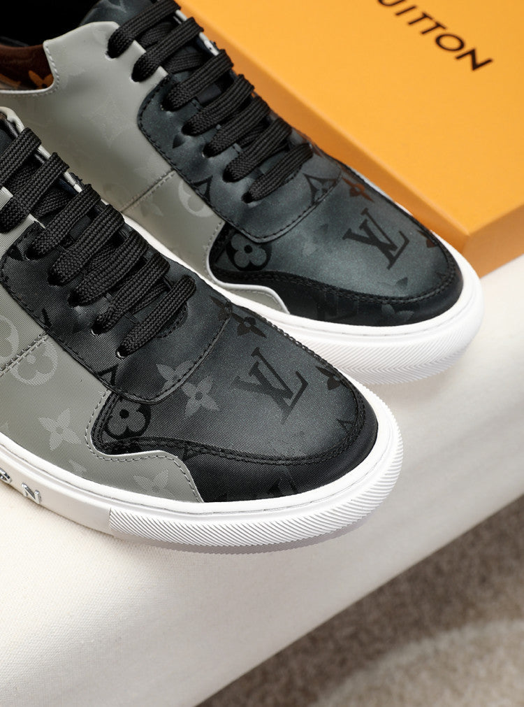BL - LUV BLnogram Denim Brown And Gray Sneaker