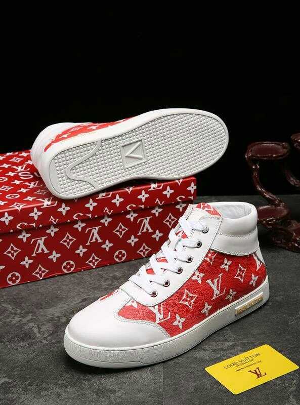 BL - LUV HIgh Top White Red Sneaker