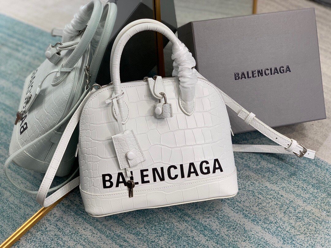 Balen Ville XXS Handbag In White, For Women, Bags 8.6in/22cm