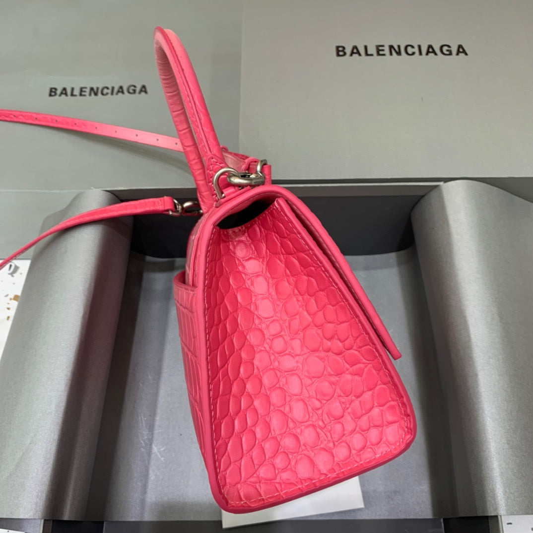 Balen Hourglass Small Handbag In Pink, For Women, Bags 9in/23cm 5935462107U5812