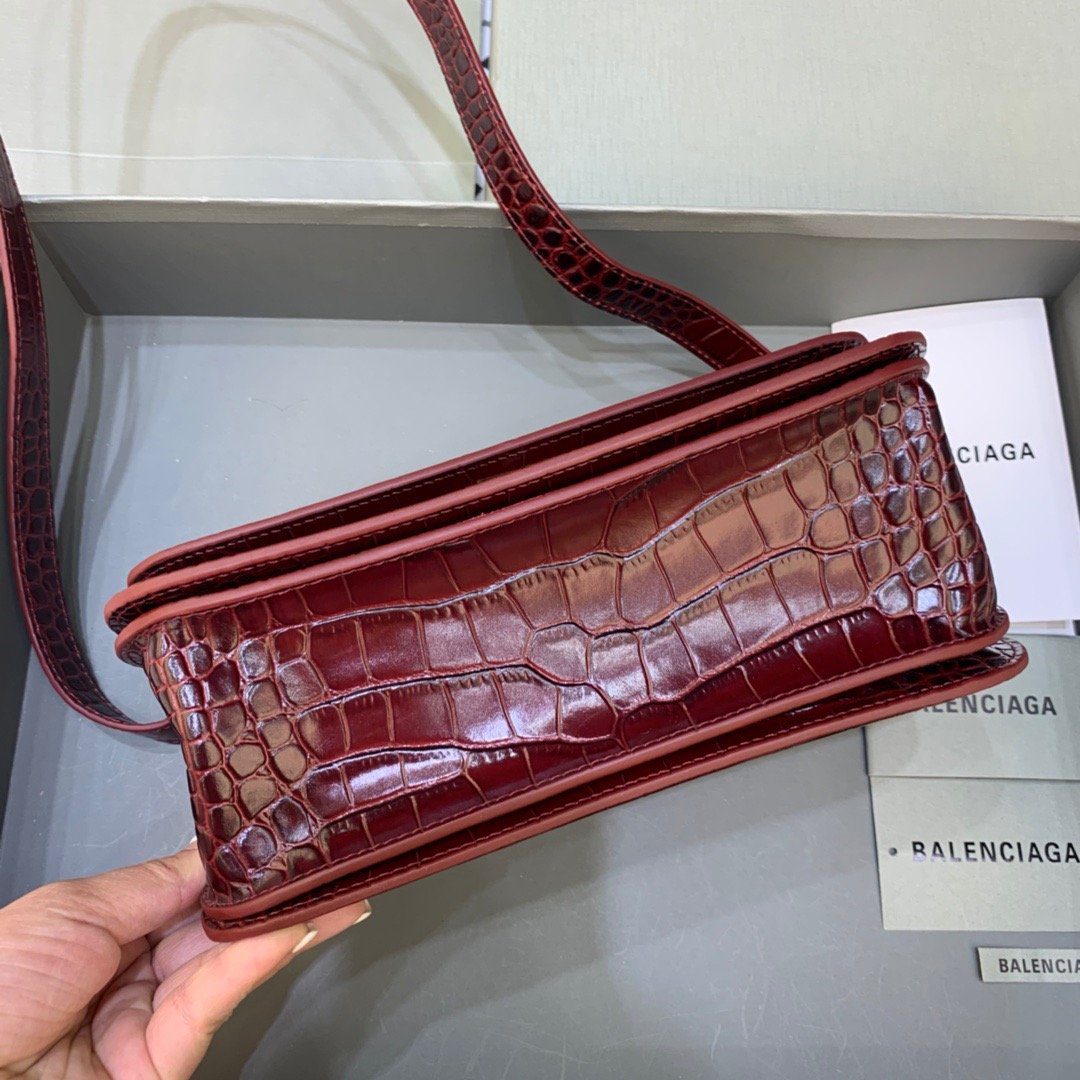 Balen Gossip Small Shoulder Bag Dark Red, For Women, Bags 9.1in/23cm