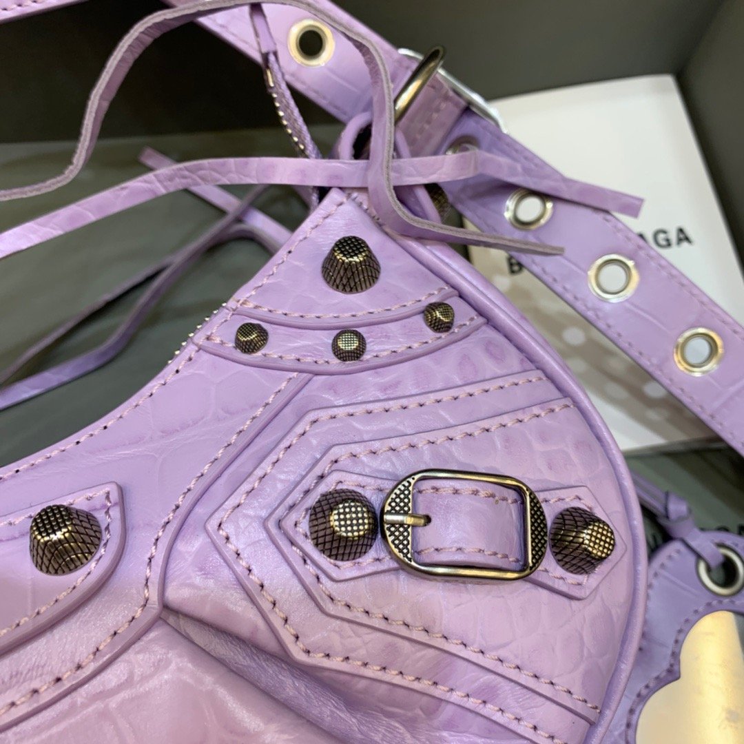 Balen Le Cagole XS Shoulder Bag In Light Purple, For Women, Bags 10.2in/26cm 67130923EBY5306