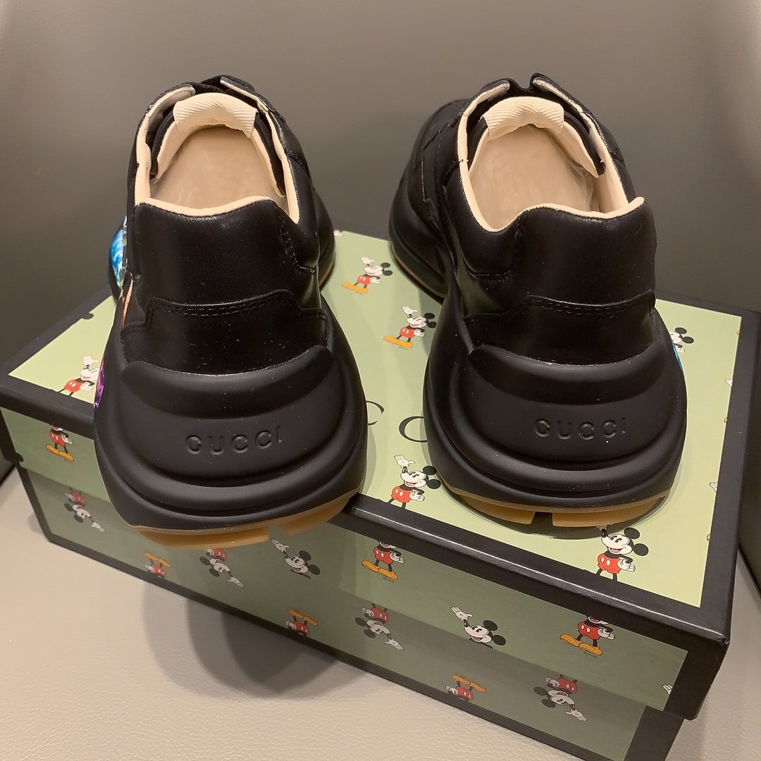 BL-GCI RHYTON VINTAGE TRAINER BLACK SNEAKER 145