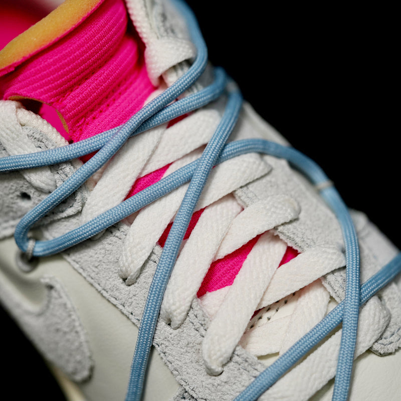 BL - OW x Dunk (NO.38) light blue shoelace pink buckle
