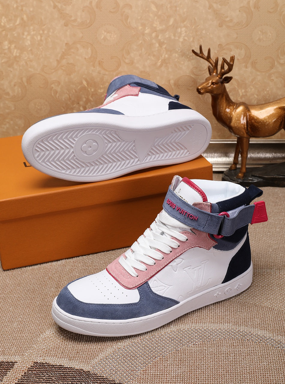 BL - LUV Rivoli High Pink Blue White Sneaker