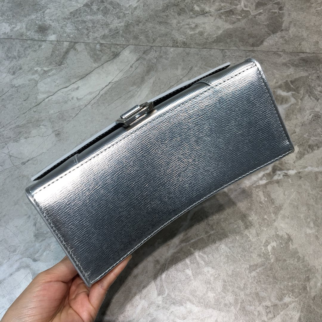 Balen Hourglass Small Handbag In Grey, For Women, Bags 9in/23cm