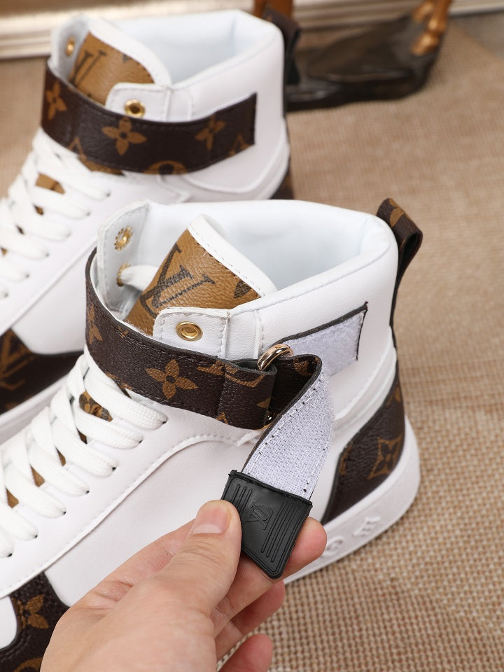 BL - LUV High Top White Brown Sneaker