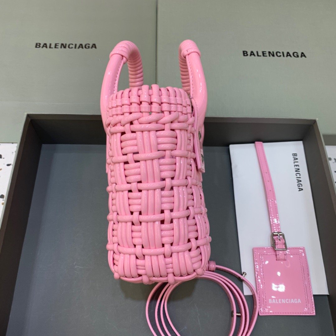 Balen Bistro XS Basket With Strap In Pink, For Women, Bags 16.1in/41cm
