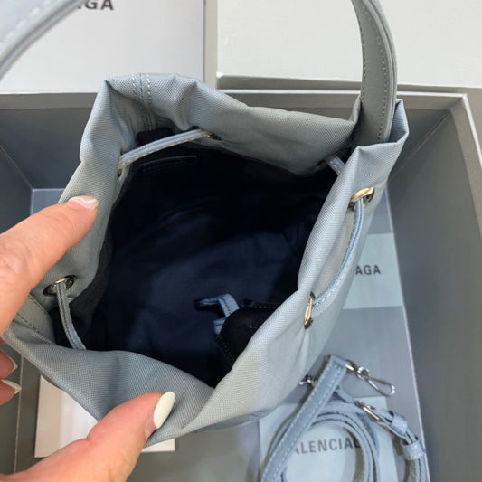 Balen Le Cagole Medium Bucket Bag In Light Gray, For Women, Bags 11.8in/30cm