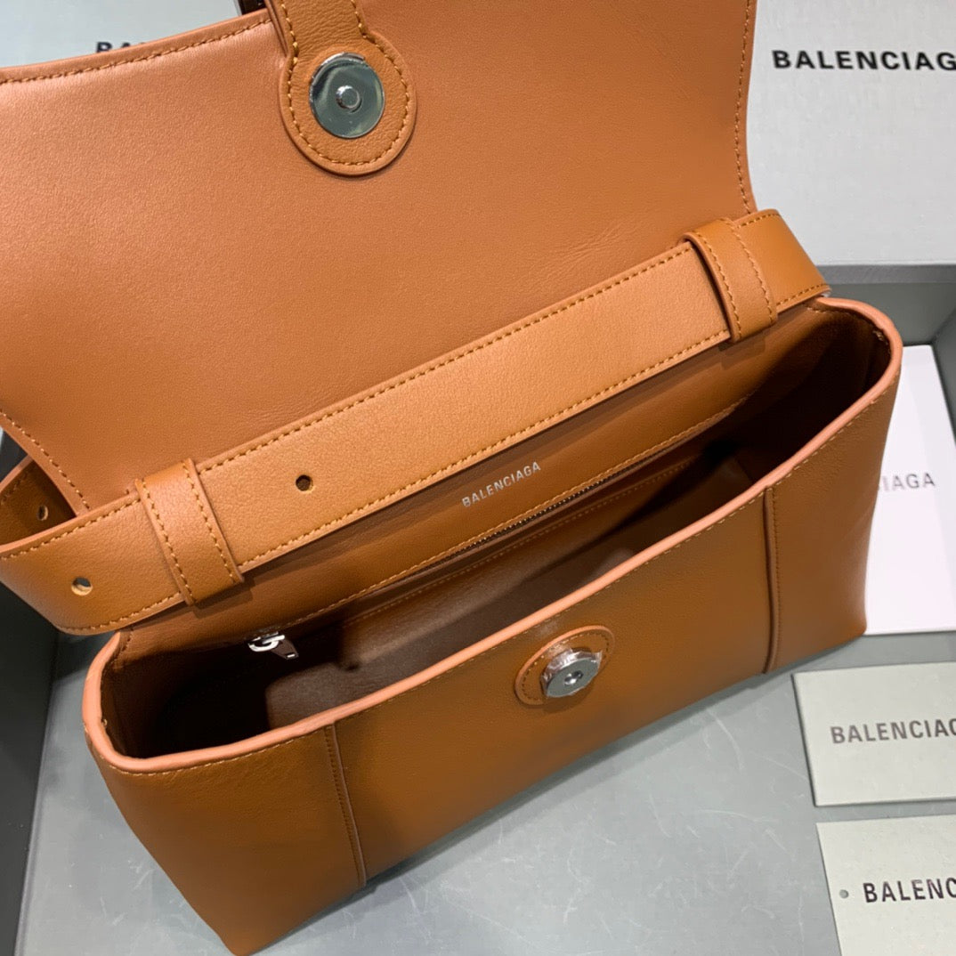 Balen Downtown Small Shoulder Bag In Brown, For Women, Bags 11.8in/30cm