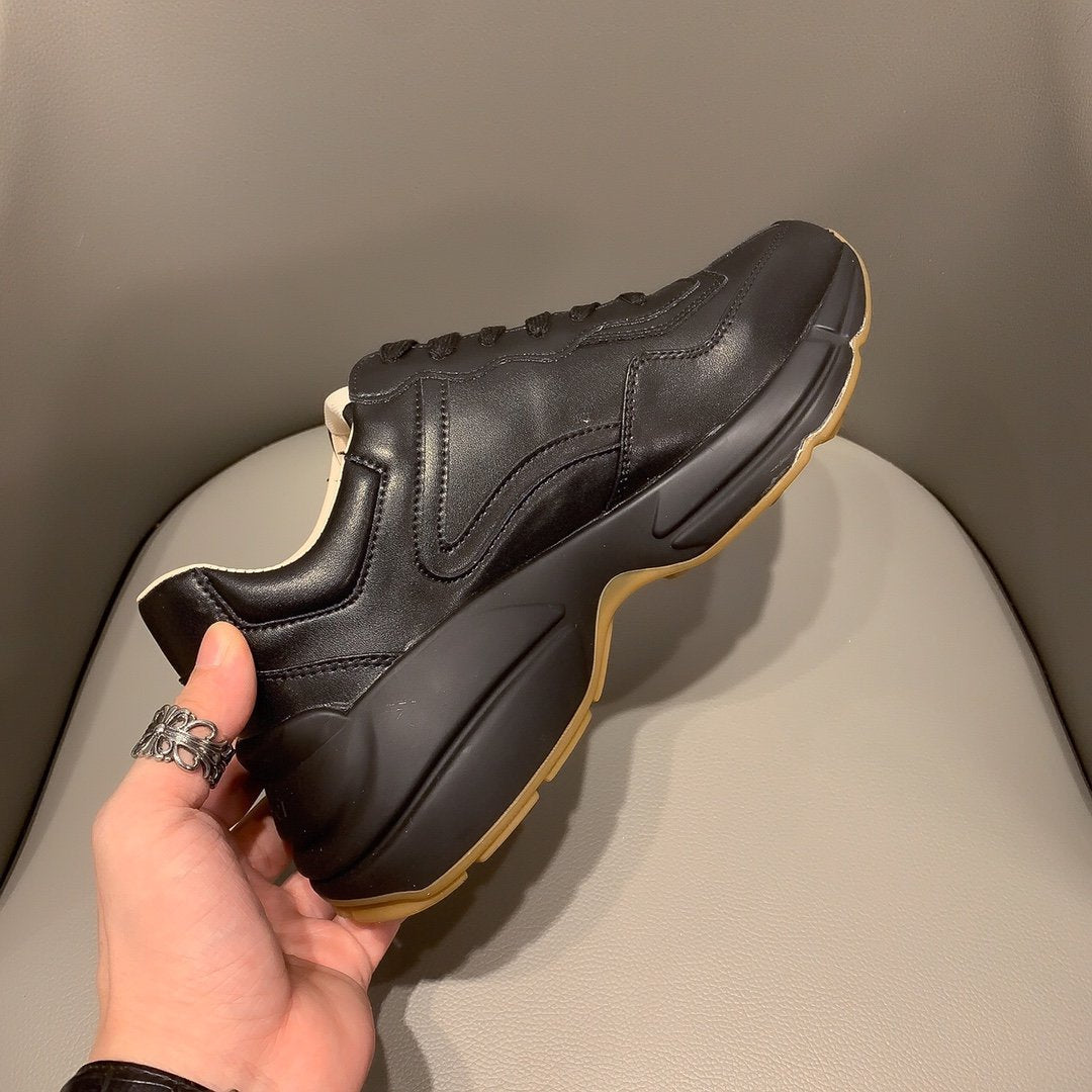 BL-GCI RHYTON VINTAGE TRAINER BLACK SNEAKER 145