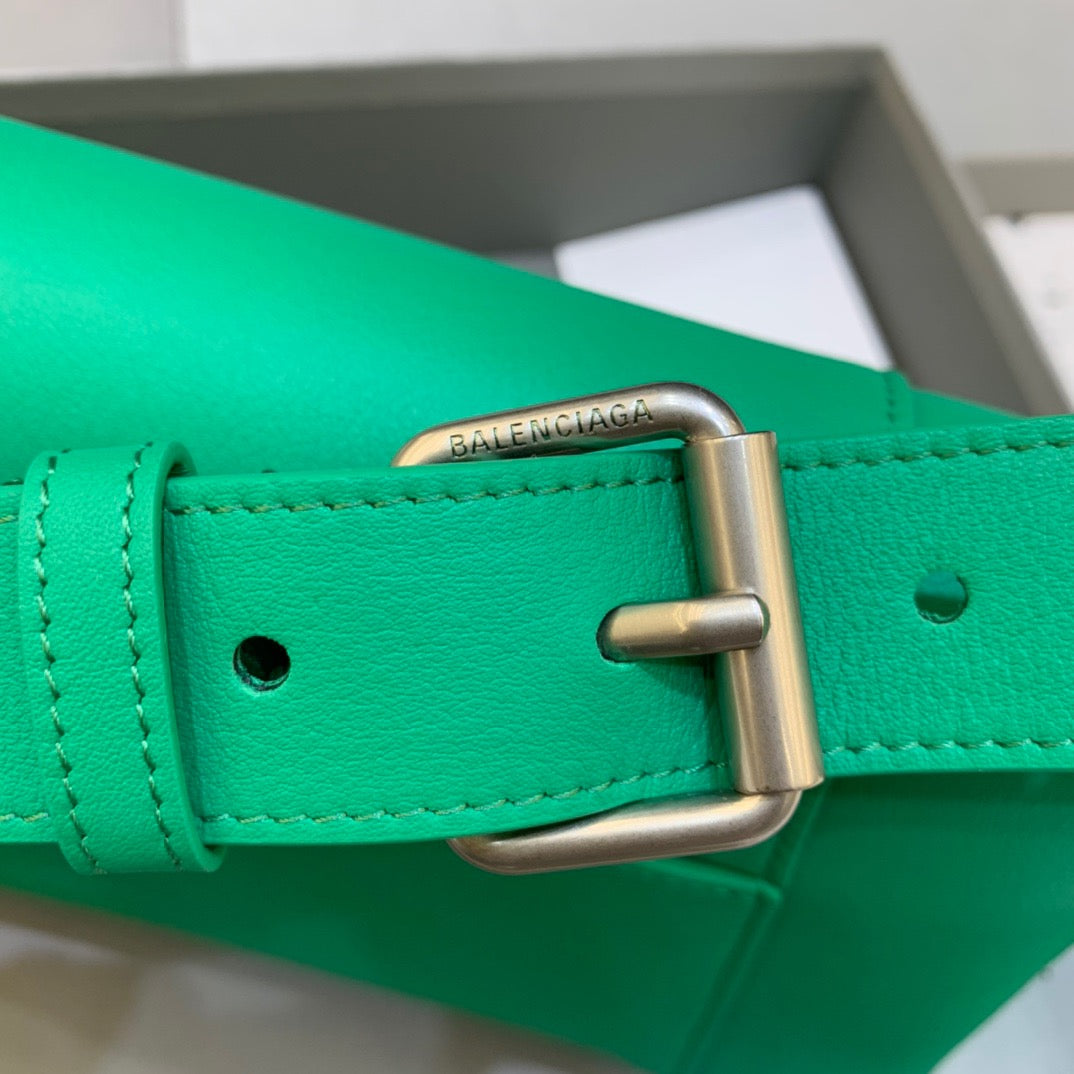 Balen Downtown Small Shoulder Bag In Green, For Women, Bags 11.8in/30cm