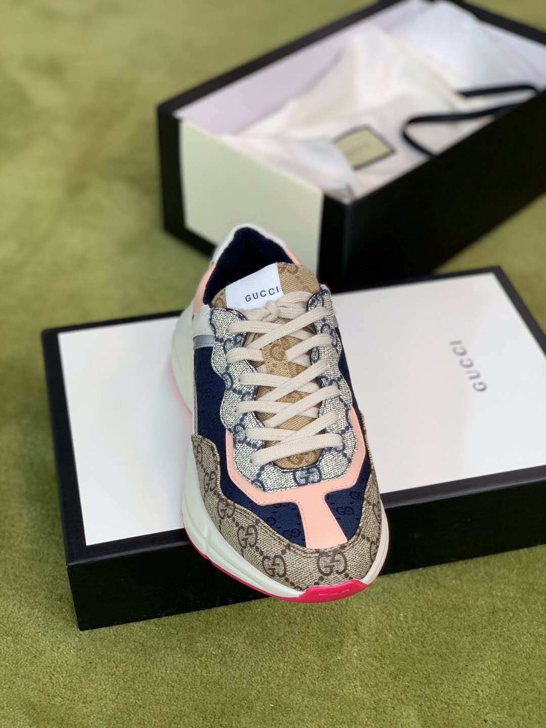 BL-GCI Rhyton GG Brown Pink Sneaker 046
