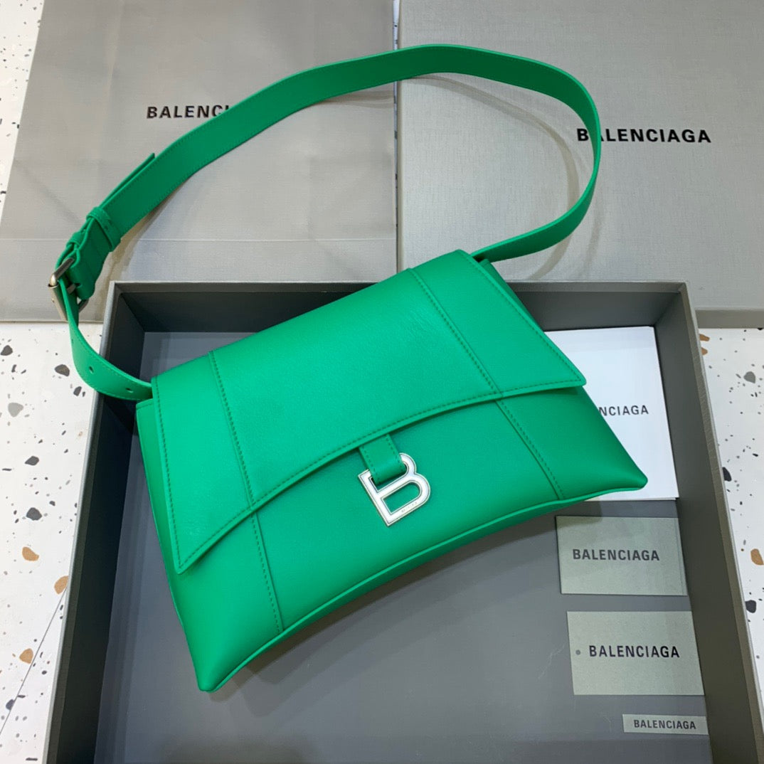 Balen Downtown Small Shoulder Bag In Green, For Women, Bags 11.8in/30cm