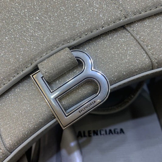 Balen Hourglass XS Handbag In Grey, For Women, Bags 7.4in/19cm 5928332102G1501