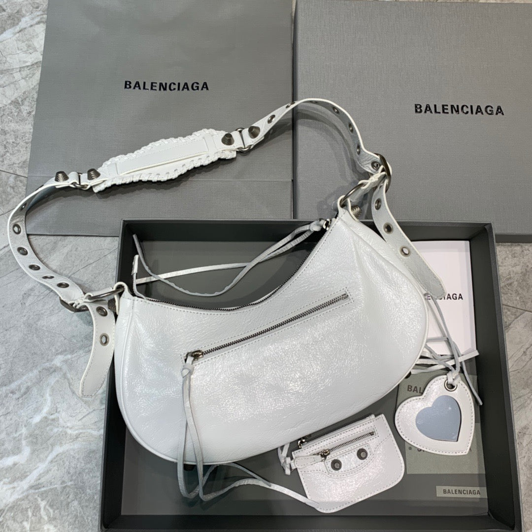 Balen Le Cagole XS Shoulder Bag In White, For Women, Bags 13in/33cm