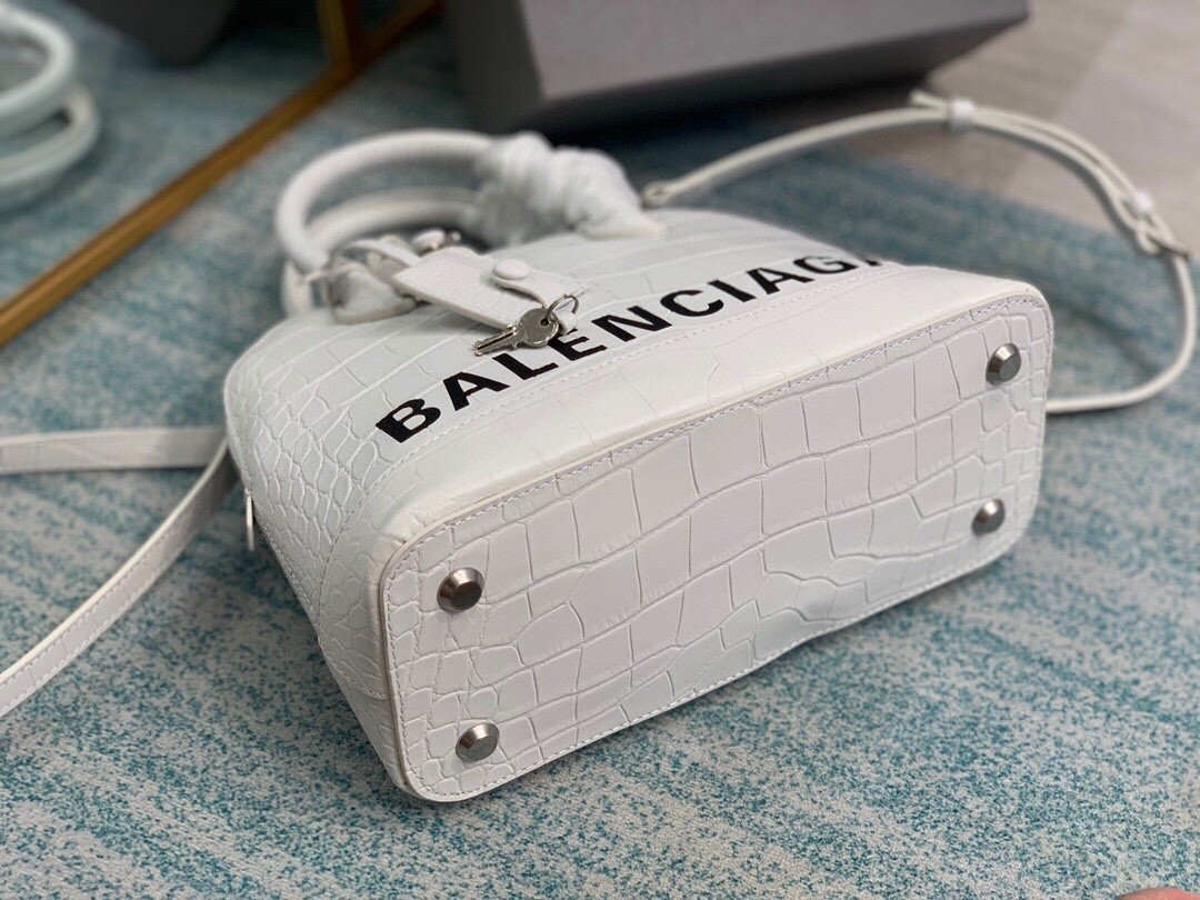 Balen Ville XXS Handbag In White, For Women, Bags 8.6in/22cm