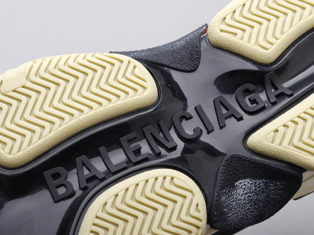 BL - Bla Triple S Black and Red Sneaker