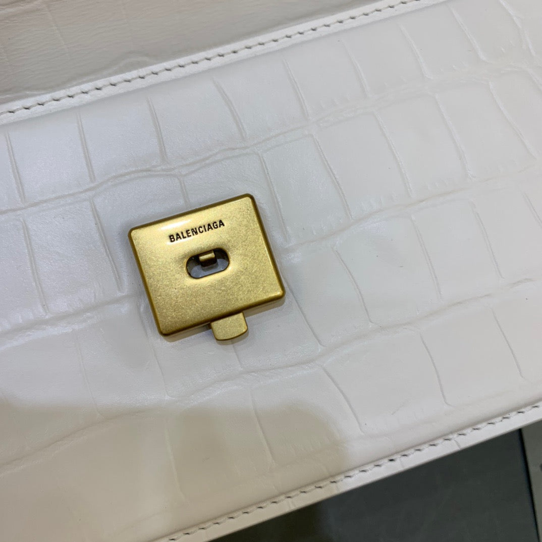 Balen Gossip Small Shoulder Bag White, For Women, Bags 9.1in/23cm