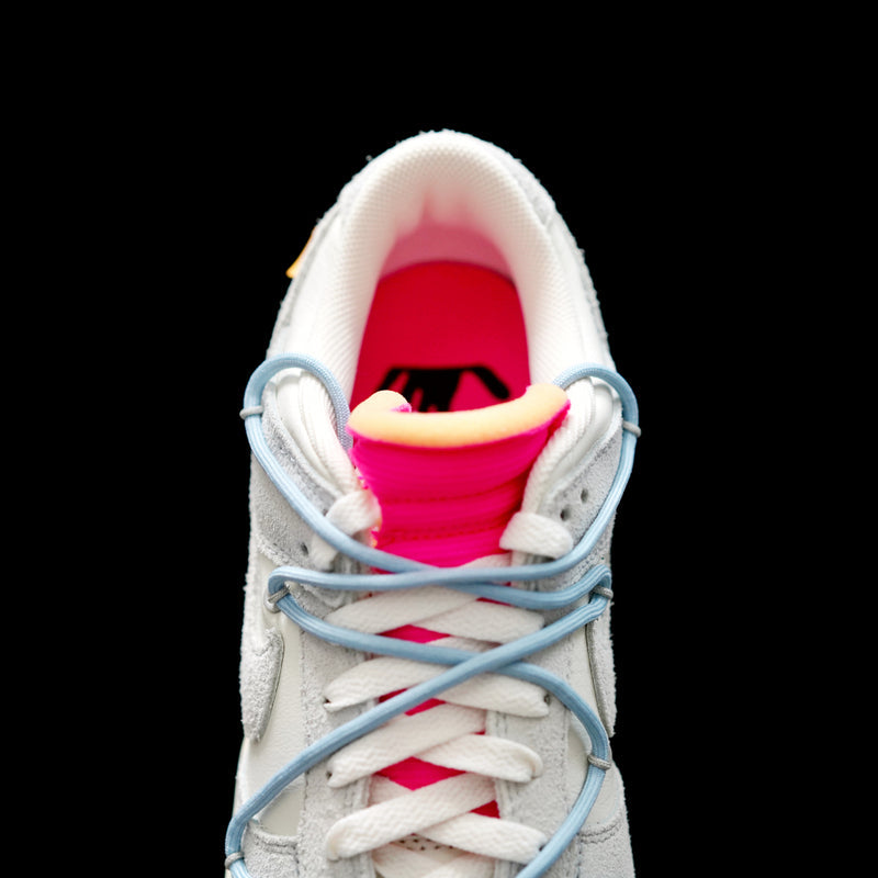 BL - OW x Dunk (NO.38) light blue shoelace pink buckle