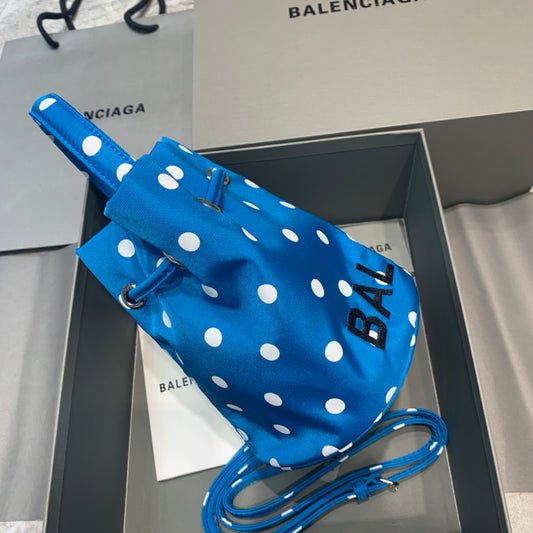 Balen Le Cagole Medium Bucket Bag In Blue, For Women, Bags 11.8in/30cm