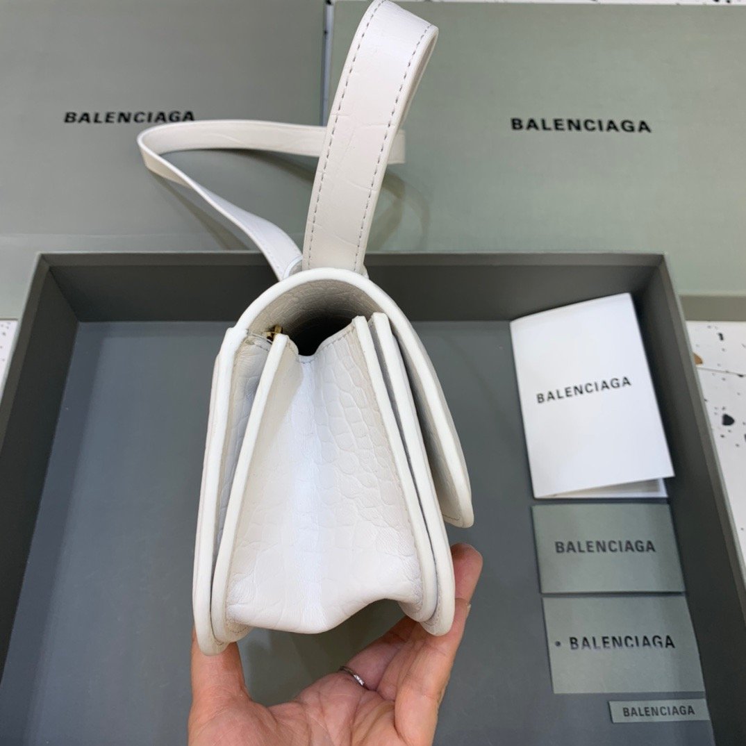 Balen Gossip Small Shoulder Bag White, For Women, Bags 9.1in/23cm