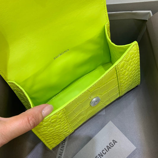 Balen Hourglass XS Handbag In Light Green, For Women, Bags 7.4in/19cm