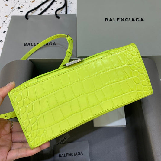 Balen Hourglass Small Handbag In Light Green, For Women, Bags 9in/23cm