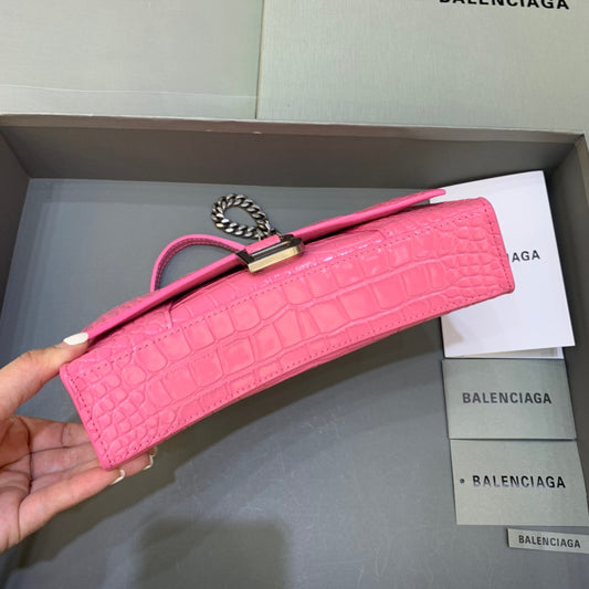 Balen Hourglass Wallet On Chain in Pink, For Women, Bags 9in/23cm