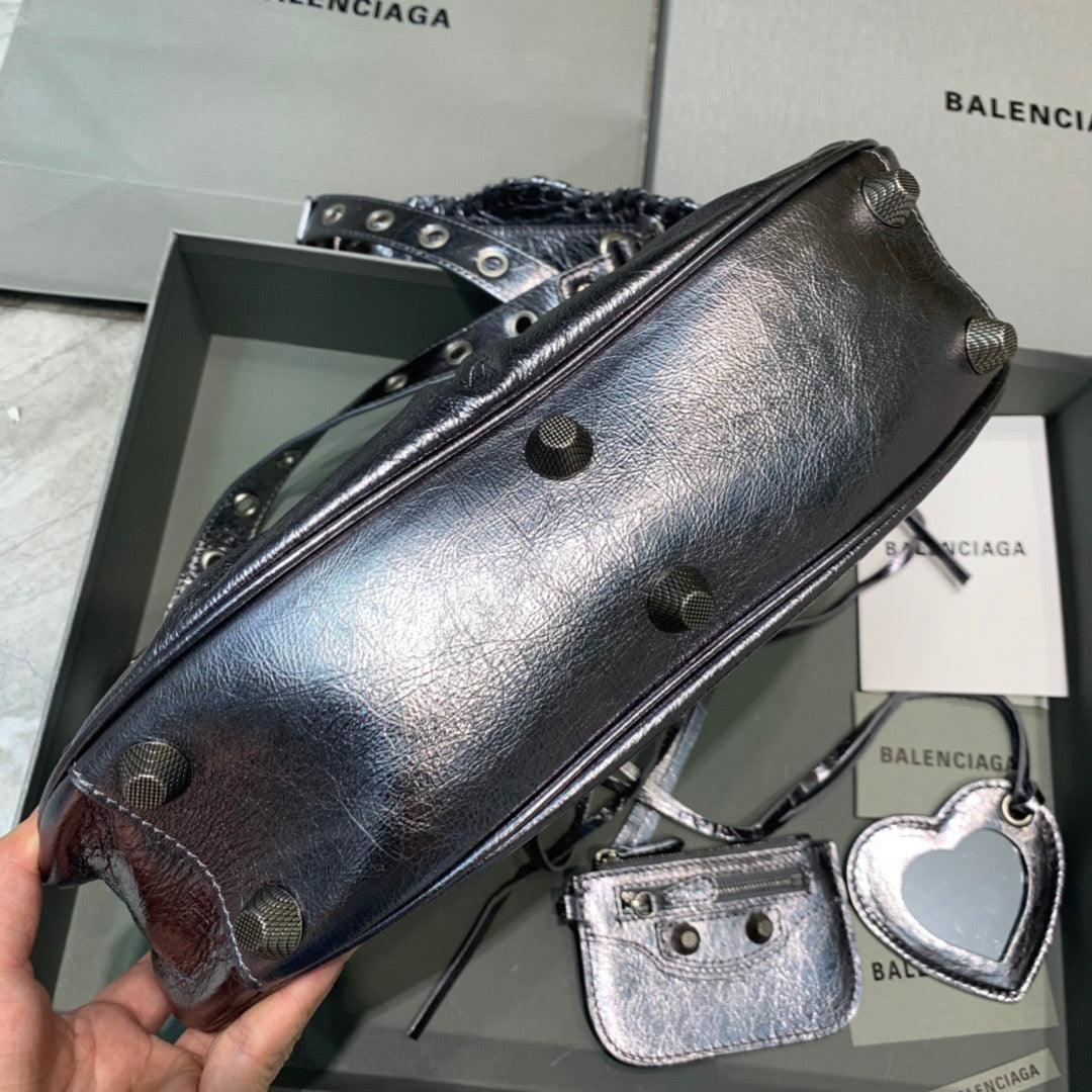 Balen Le Cagole XS Shoulder Bag In Sliver, For Women, Bags 13in/33cm