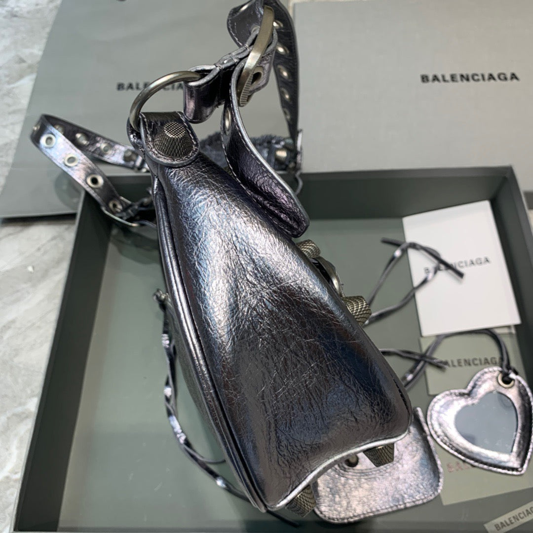 Balen Le Cagole XS Shoulder Bag In Sliver, For Women, Bags 13in/33cm