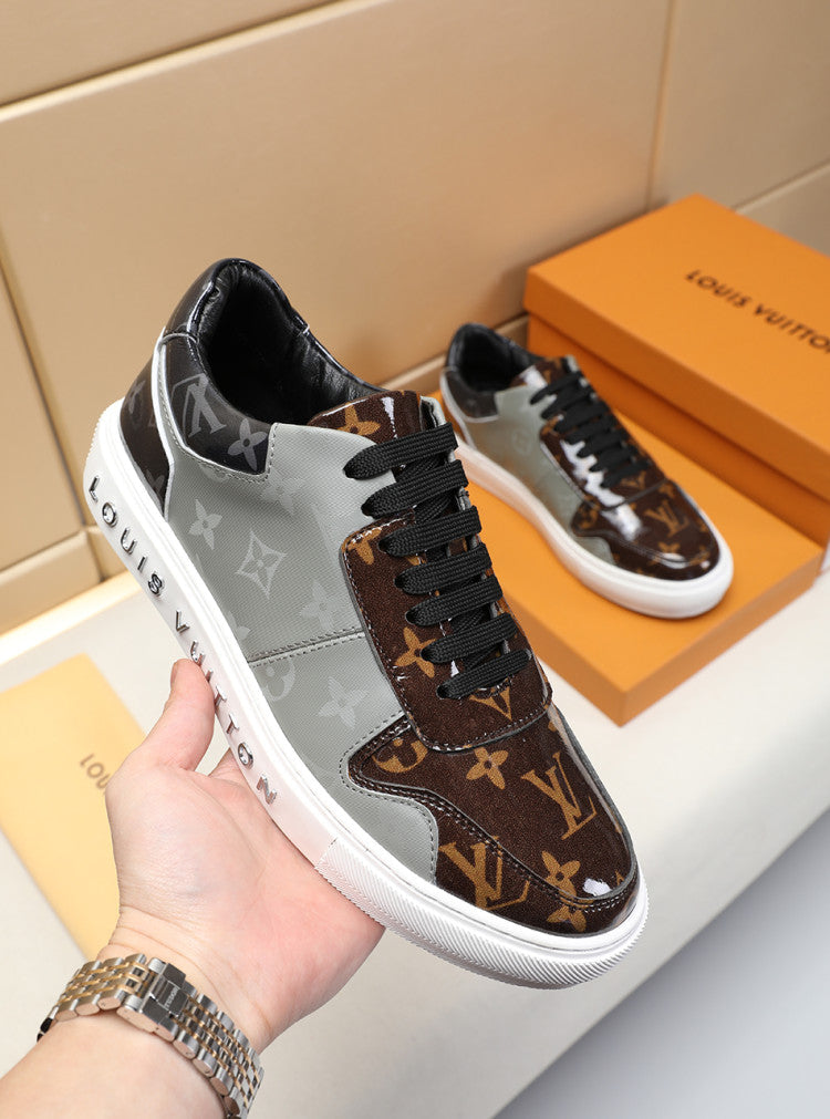 BL - LUV BLnogram Denim Brown And Gray Sneaker