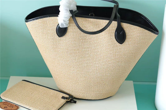 LV Saint Jacques Raffia Black For Women, Shoulder And Crossbody Bags 22.4in/57cm LV M59808