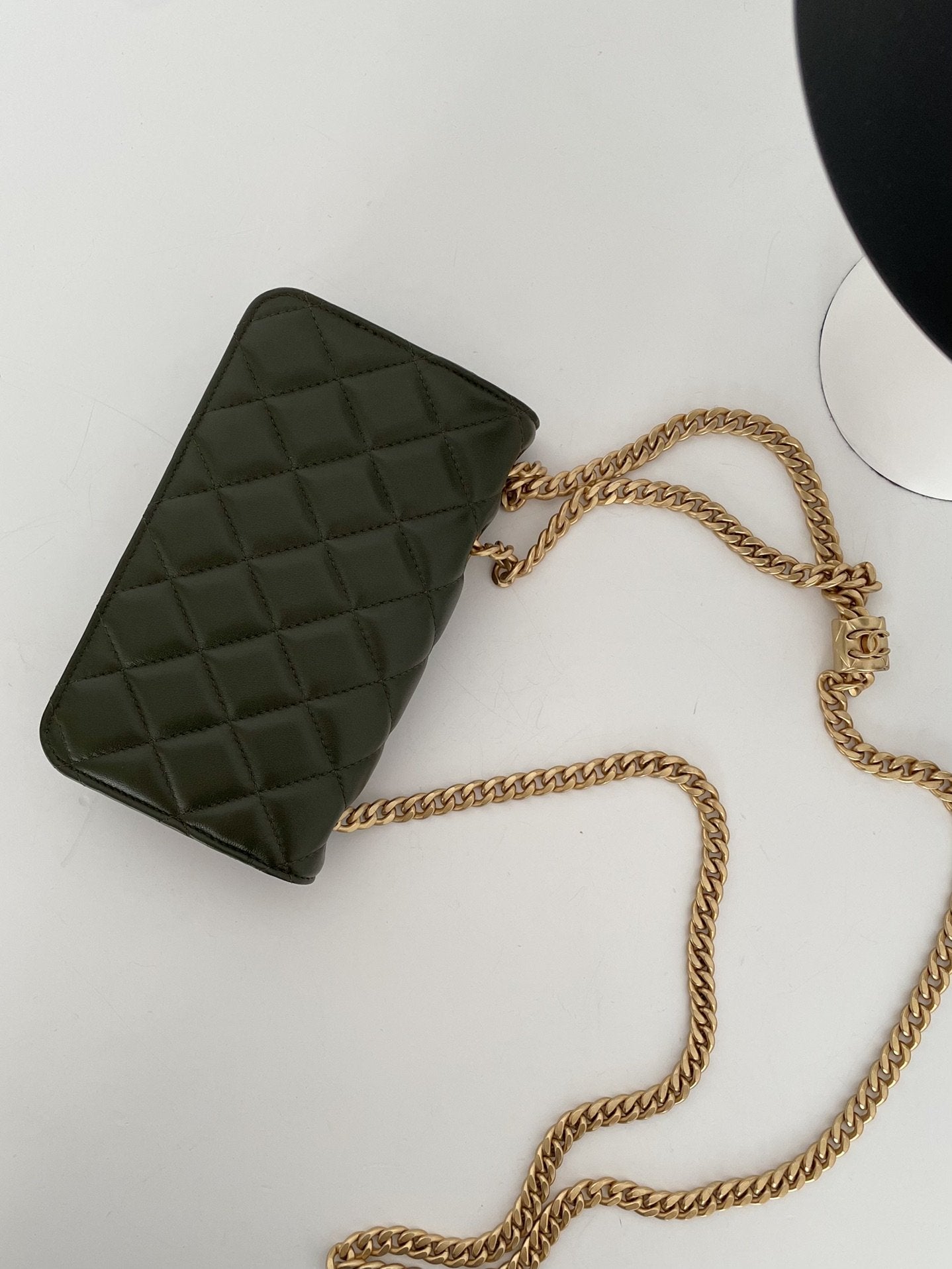 ChanelWallet With Strap Dark Green For Women, Women’s Bags 6.7in/17cm