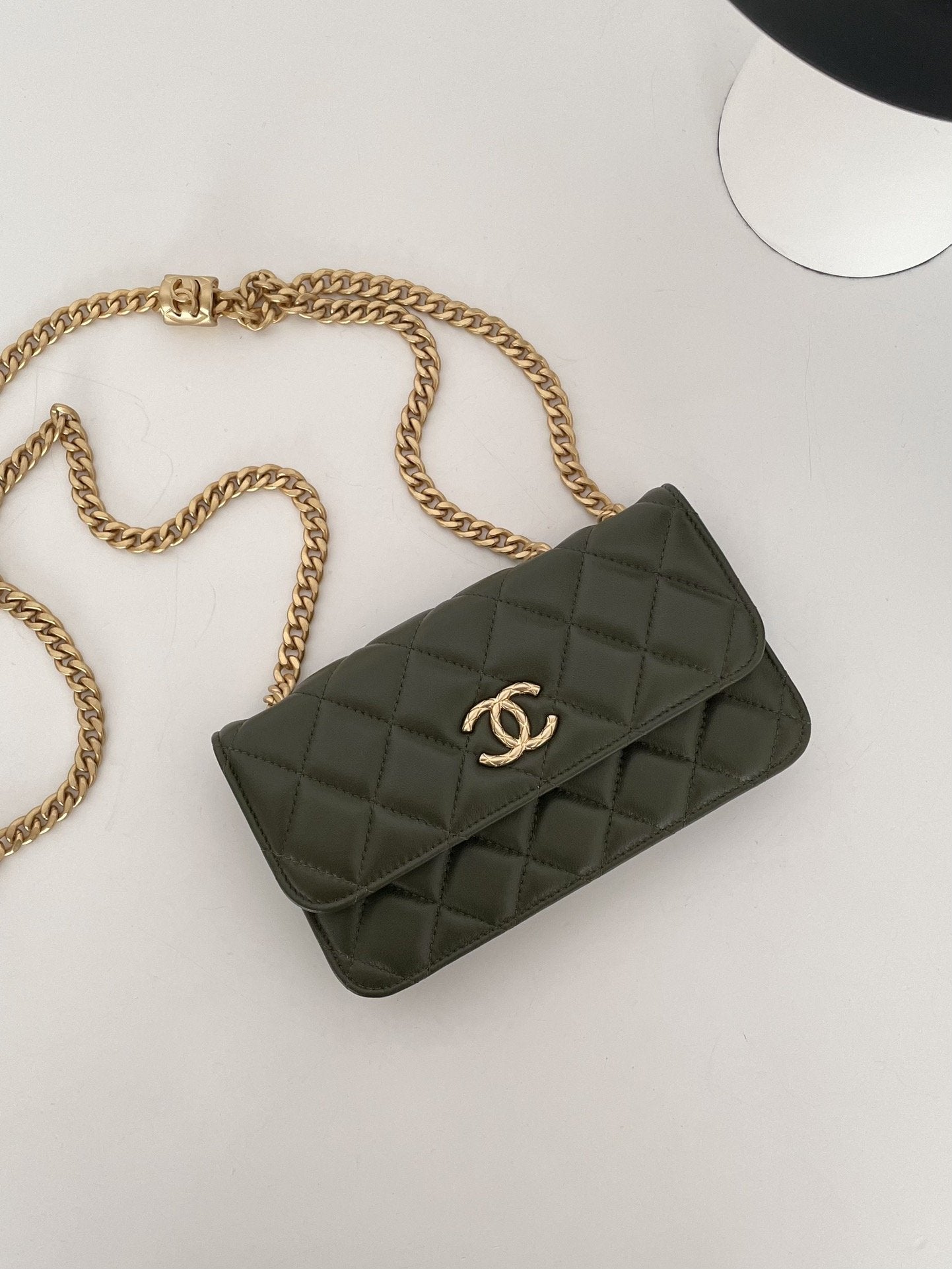 ChanelWallet With Strap Dark Green For Women, Women’s Bags 6.7in/17cm