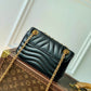 M20687 New Wave black 21cm COWHIDE REAL LEATHER