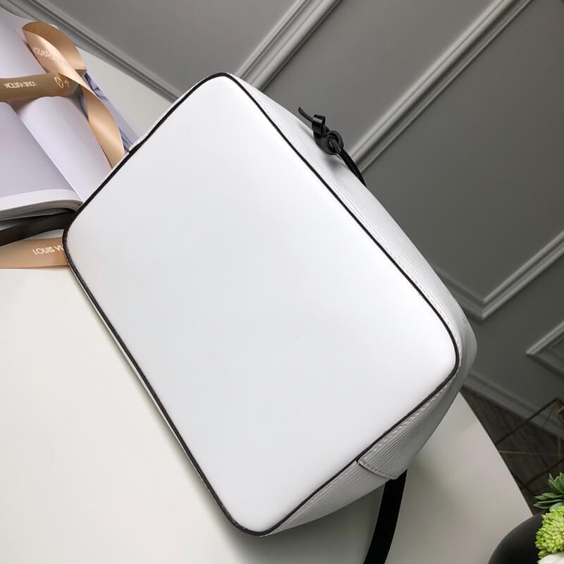 M54369 LOCKME BUCKET messenger bucket bag Handbag shoulder bag white Lambskin champagne bottle