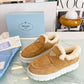 PRADA SUEDE LOAFER BOOTIES ECRU 1D245N 3I2M F0379 F ZB45