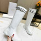 DIOR D RACER BOOT CALFSKIN WHITE