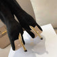 DIOR WOMEN D FAME HEELED ANKLE BOOT SUEDE CALFSKIN BLACK