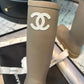 CHANEL RUBBER RAIN BOOTS BEIGE G39620 X56326 0Q304