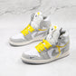 Designer Air Jordan 1 High Switch “Light Smoke Grey” High Q ( Customs And Box ), Jordan 1 Sneakers Active