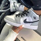 Designer Jordan 1 Mid “Light Smoke Grey” High Q ( Customs And Box ), Jordan 1 Sneakers FREE SHIPPING
