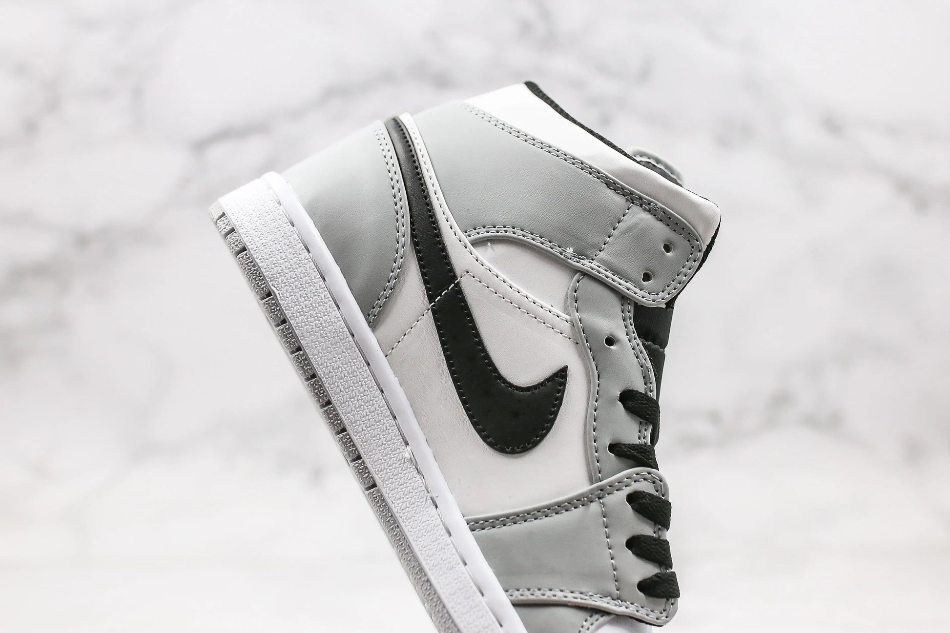 Designer Jordan 1 Mid “Light Smoke Grey” High Q ( Customs And Box ), Jordan 1 Sneakers FREE SHIPPING