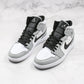 Designer Jordan 1 Mid “Light Smoke Grey” High Q ( Customs And Box ), Jordan 1 Sneakers FREE SHIPPING